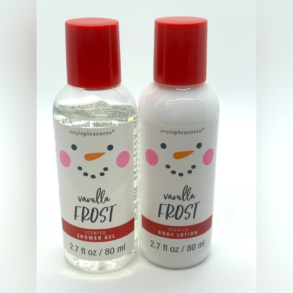 Simple Pleasures Vanilla Frost Scented Shower Gel & Body‎ Lotion 2.7FlOz~80 ML